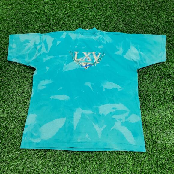 Vintage 90s Dancer Shirt Womens XL 23x27 Bleached Blue USA - Picture 2 of 16